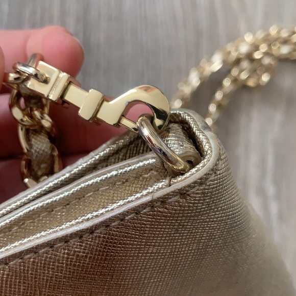 TORY BURCH leather gold clutch - Picture 8 of 11